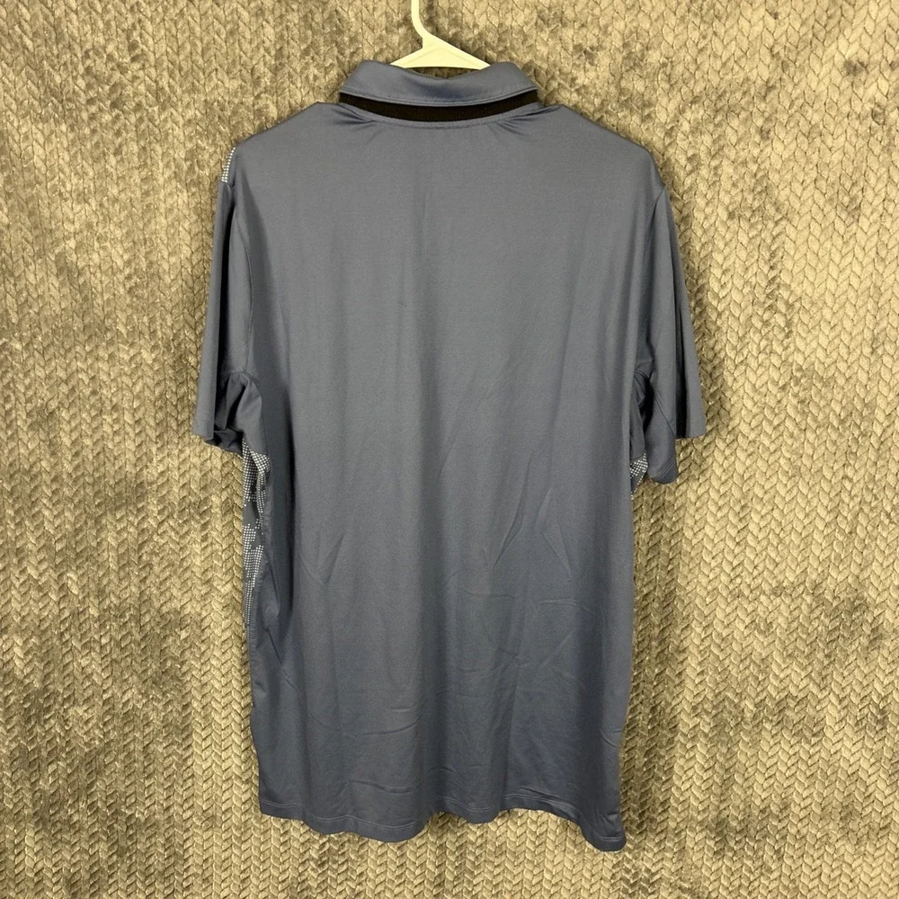 Nike Golf Dri-FIT Mobility‎ Camo Polo Shirt Mens L Blue Digicam Stretch